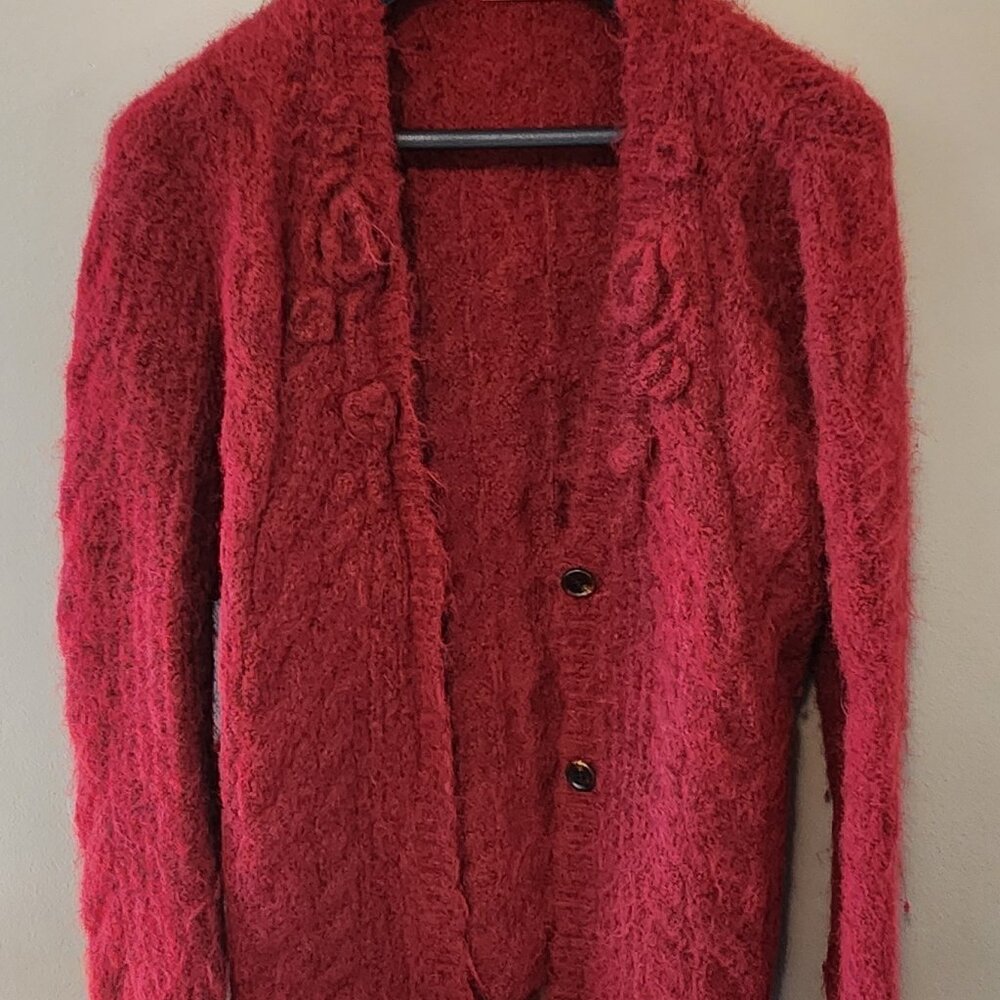 Burgundy cardigan
